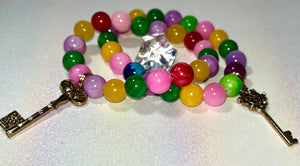 Rainbow Key Bracelet (single)