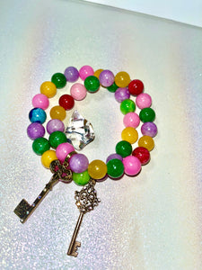 Rainbow Key Bracelet (single)