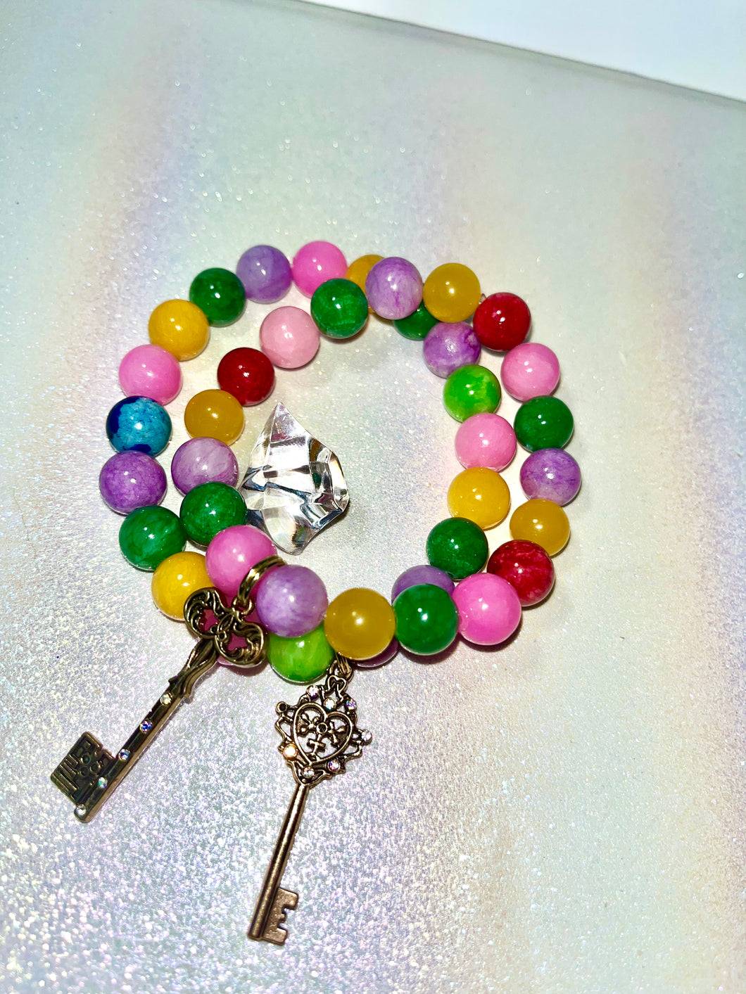 Rainbow Key Bracelet (single)