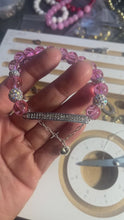 Load and play video in Gallery viewer, Pink Crystal Charm Bracelet
